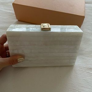 Pearl acrylic clutch